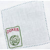 (A) Custom Hand Embroidered Mah Jongg Cocktail Napkins - Set of 4